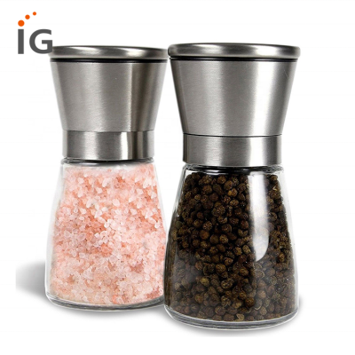 Manual Glass Pepper Grinder Mill/Salt Mill